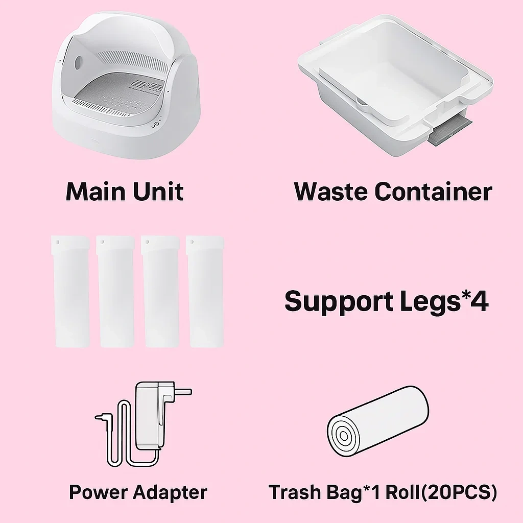 😺 WhiskerPal® Automatic Self-Cleaning Litter Box – Hassle-Free Cat Care